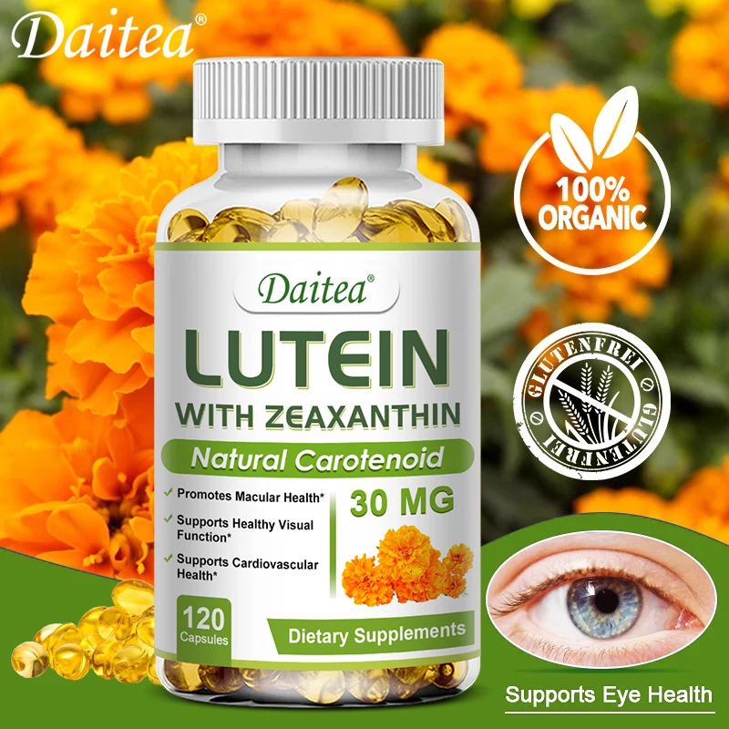 

Лютеин и зеаксантин 30 мг | 120 мягких гелей | Витамины для здоровья глаз | Сердечно-сосудистые с макулярным зрением | Безгмо и безглютеновая добавка