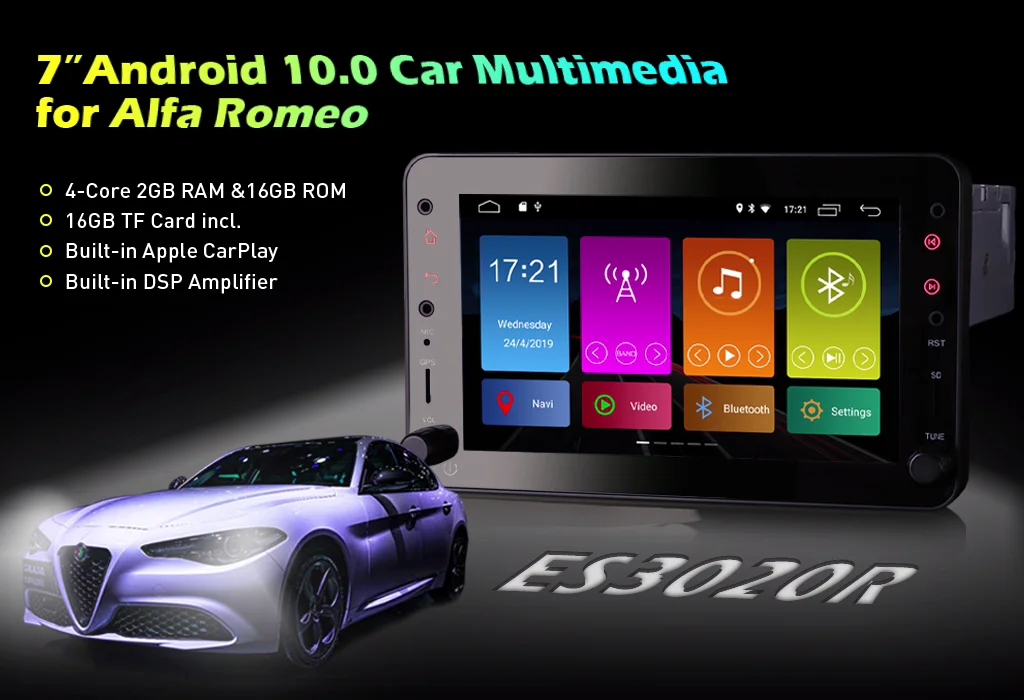 

Erisin ES3020R 7-дюймовый Android 10,0 DAB автомобильное стерео с CarPlay GPS DSP 4G TPMS для Alfa Romeo автомобиль Brera Spider 159 Sportwagon