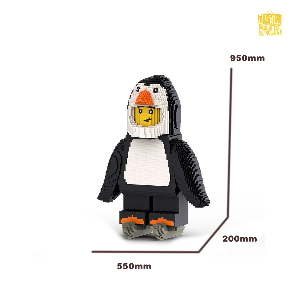 MOC-XM016 гигантский Молодежный Пингвин модель костюма с PDF-рисунком строительные