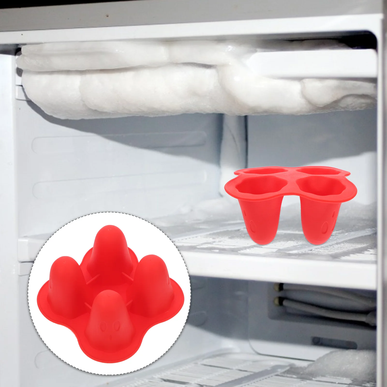 

4pcs Halloween Ghost Ice Mold Silicone Ice Maker Molds Home Ice Making Molds