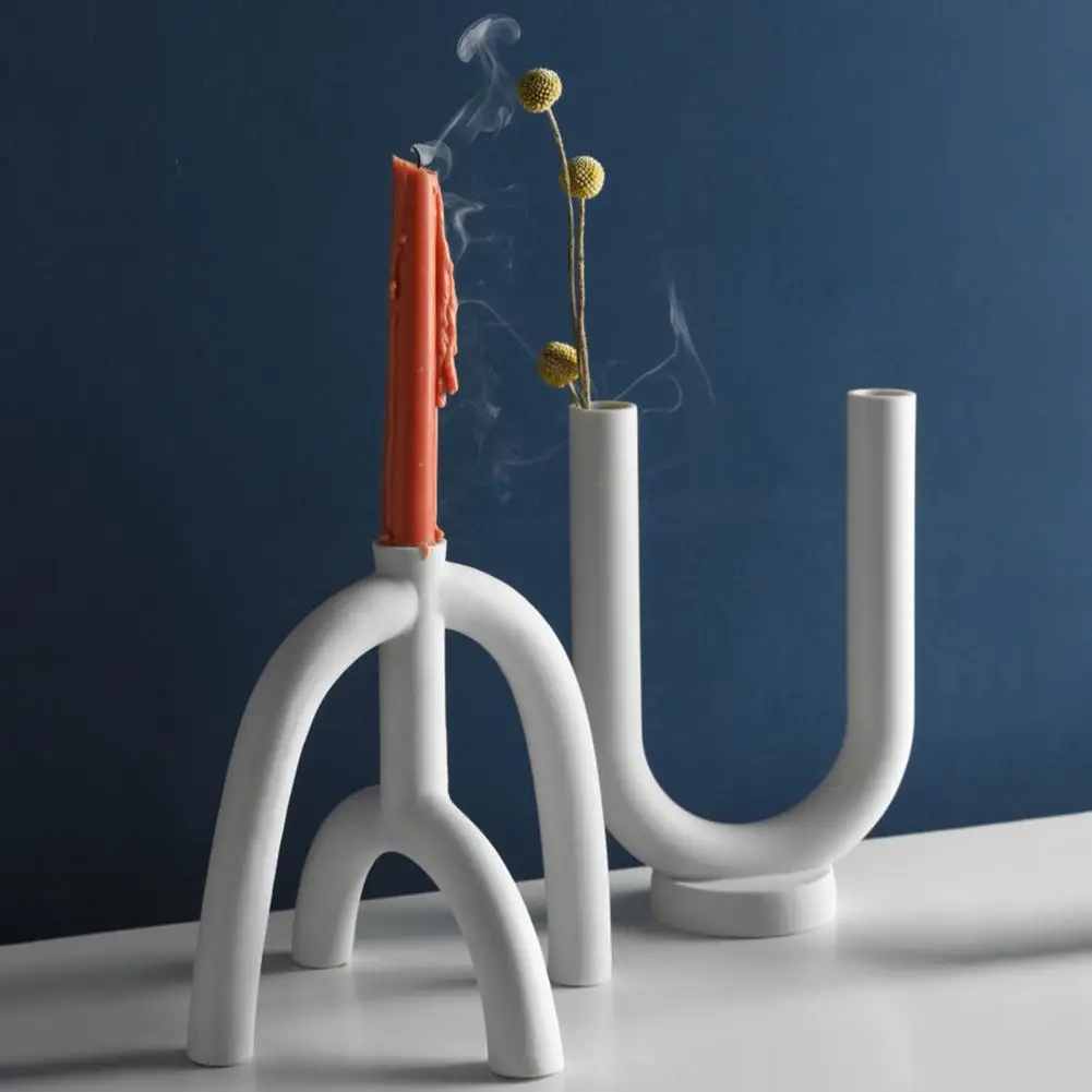 

Pillar Candle Stand Abstract Taper Candle Holder Modern Creative Candlestick Holder