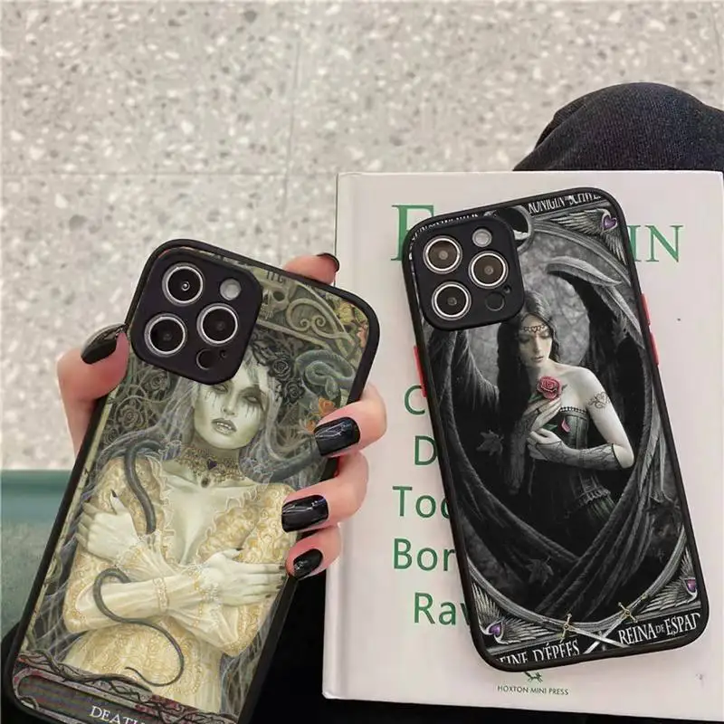 

Gothic Vampire Tarot Phone Case matte transparent For iphone 7 8 11 12 13 plus mini x xs xr pro max cover