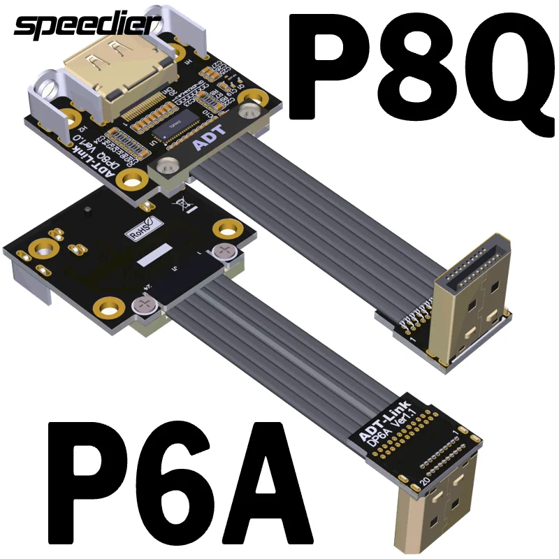 

Новый Удлинительный кабель DP1.4, полноскоростной 4K/144Hz, с высокой совместимостью, черный, с повторным драйвером, IC, металлический экранирован...