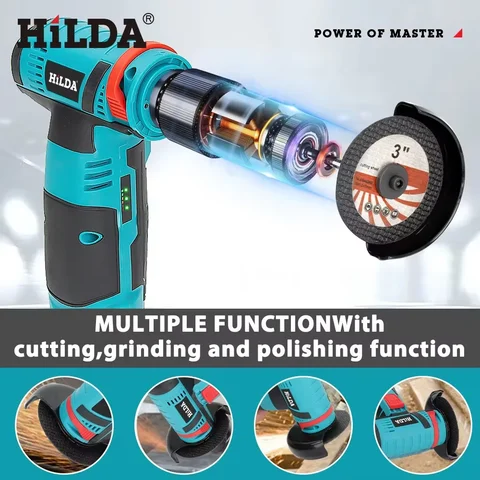 HILDA Компактная Угловая Шлифмашина 12В
