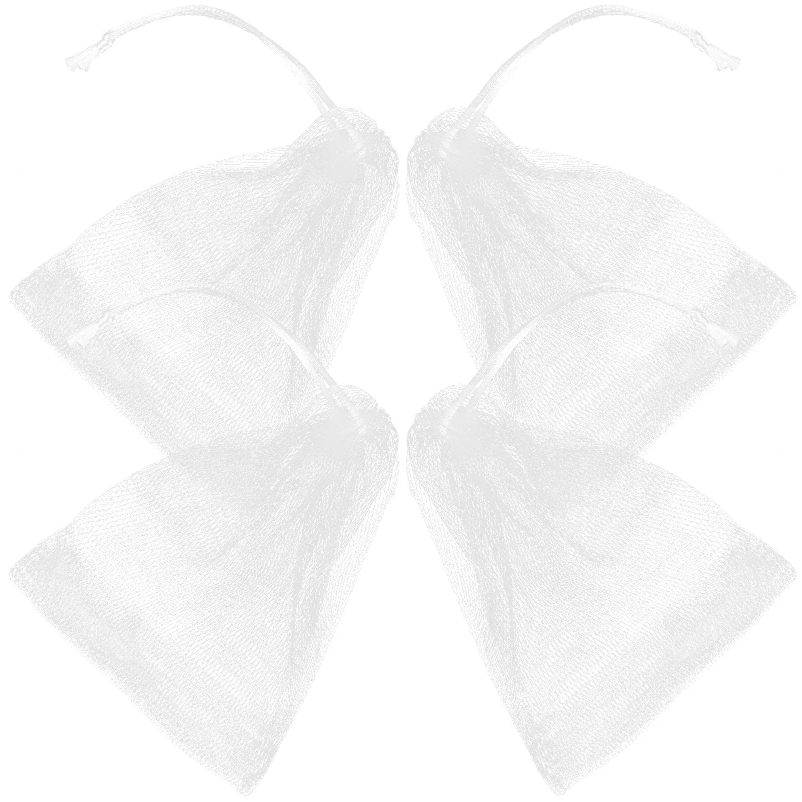 

4pcs Exfoliating Mesh Saver Bubble Net Soap Saver Bag Storage Bags Bag Sock Mesh Holder for Bath Shower Massaging Scrubbing