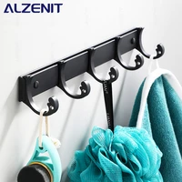 movable robe hook wall towel rack bathroom aluminum coat clothes hanger matte black shower holder livingroom kitchen accessories