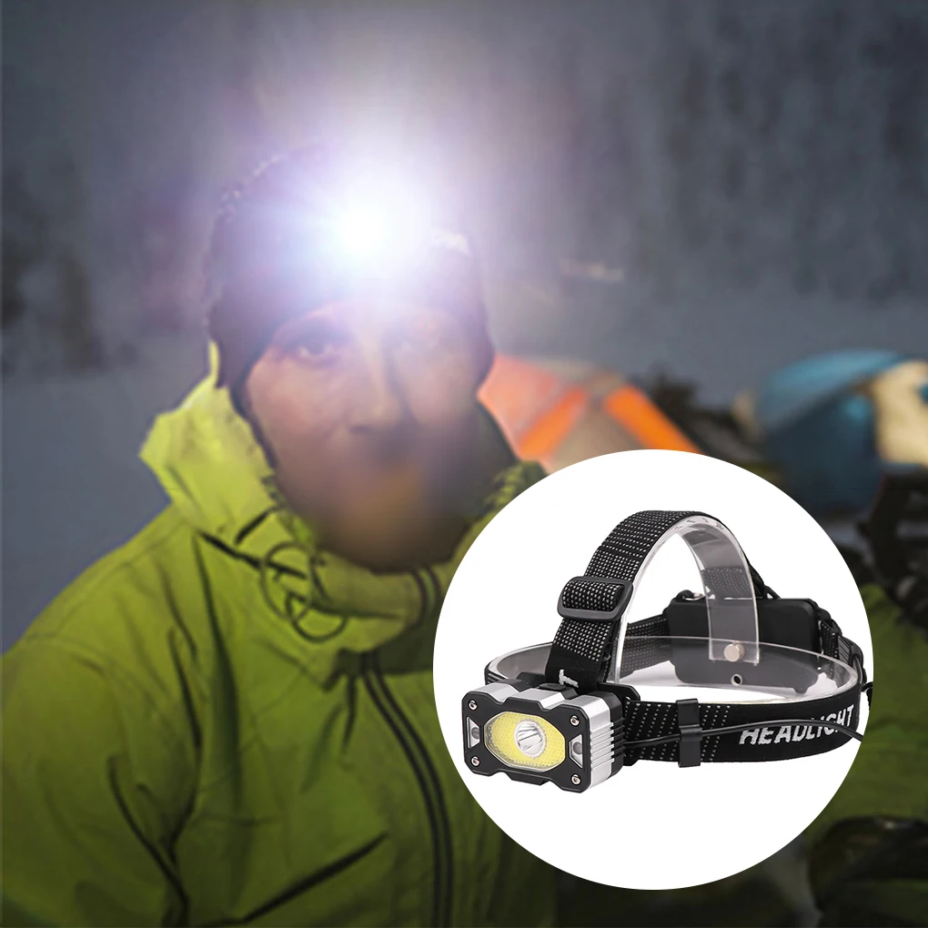 

Headlamp Aluminum Plastic Headlight Multipurpose Flashlight Lightweight