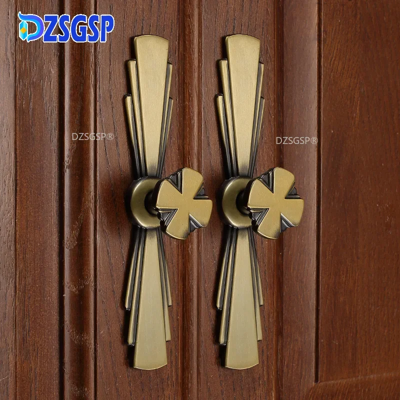 

DZSGSP Zinc Alloy European Single Hole Handle Home Decoration Hardware Simple Antique Bronze White Black Cabinet Door Handle
