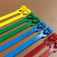 4x150mm releasable cable ties colored plastics reusable cable ties ul rohs approved loop wrap nylon zip ties bundle ties 100pcs
