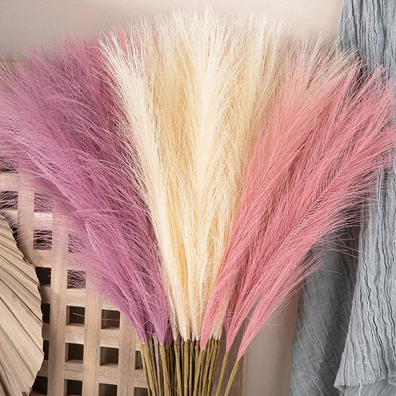 

10/1Pcs Artificial Pampas Grass Bouquet Fake Plant Reed Branch for Christmas Wedding Party Room Decoration DIY Flower Vase Decor