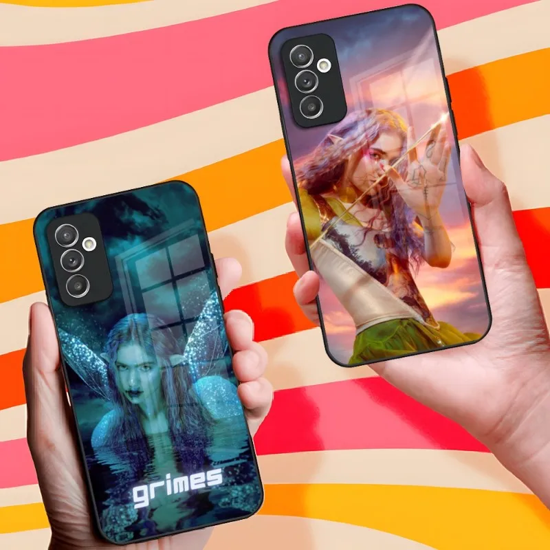 Чехол Grimes Art с ангелами для Samsung A80, A90, A13, A72, A54, A52, A51, A50, A42, A40, A20, A14, A12, A10, A34, A33, A32, A31, A30, A22, A21