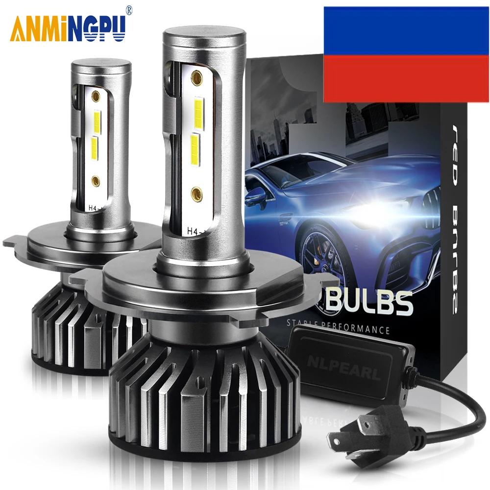 

2 шт., лампы для передних фар H4, 9005 лм, 9006 лм