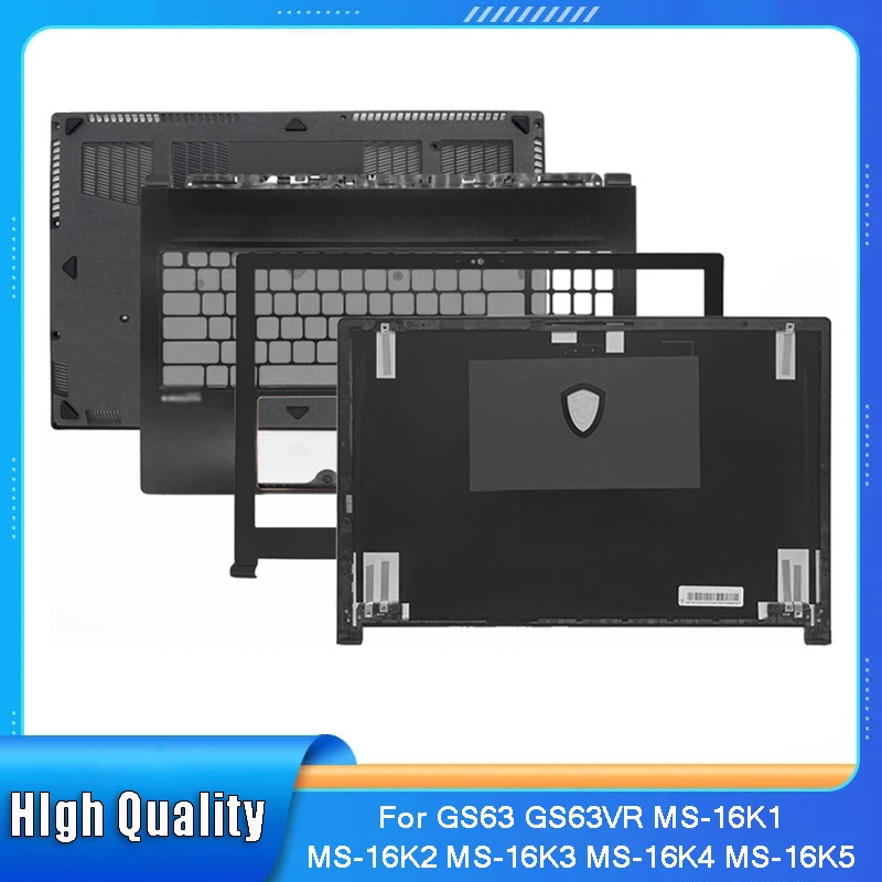 Фото Запасные части для ноутбуков MSI GS63 GS63VR MS-16K1 MS-16K2 MS-16K3 MS-16K4 MS-16K5: задняя крышка ЖК-дисплея, подставка для рук, нижний корпус, петли. №1