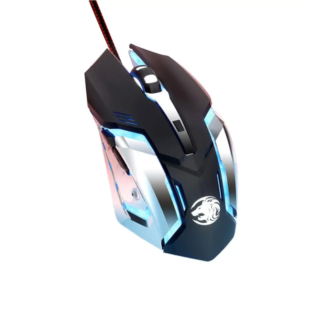 

Luminous Computer Mouse Desktop Wired Mouse Ergonomics 3200dpi Game Mouse Girl Gift E-sports Usb Mute Wired Mice Adjustable