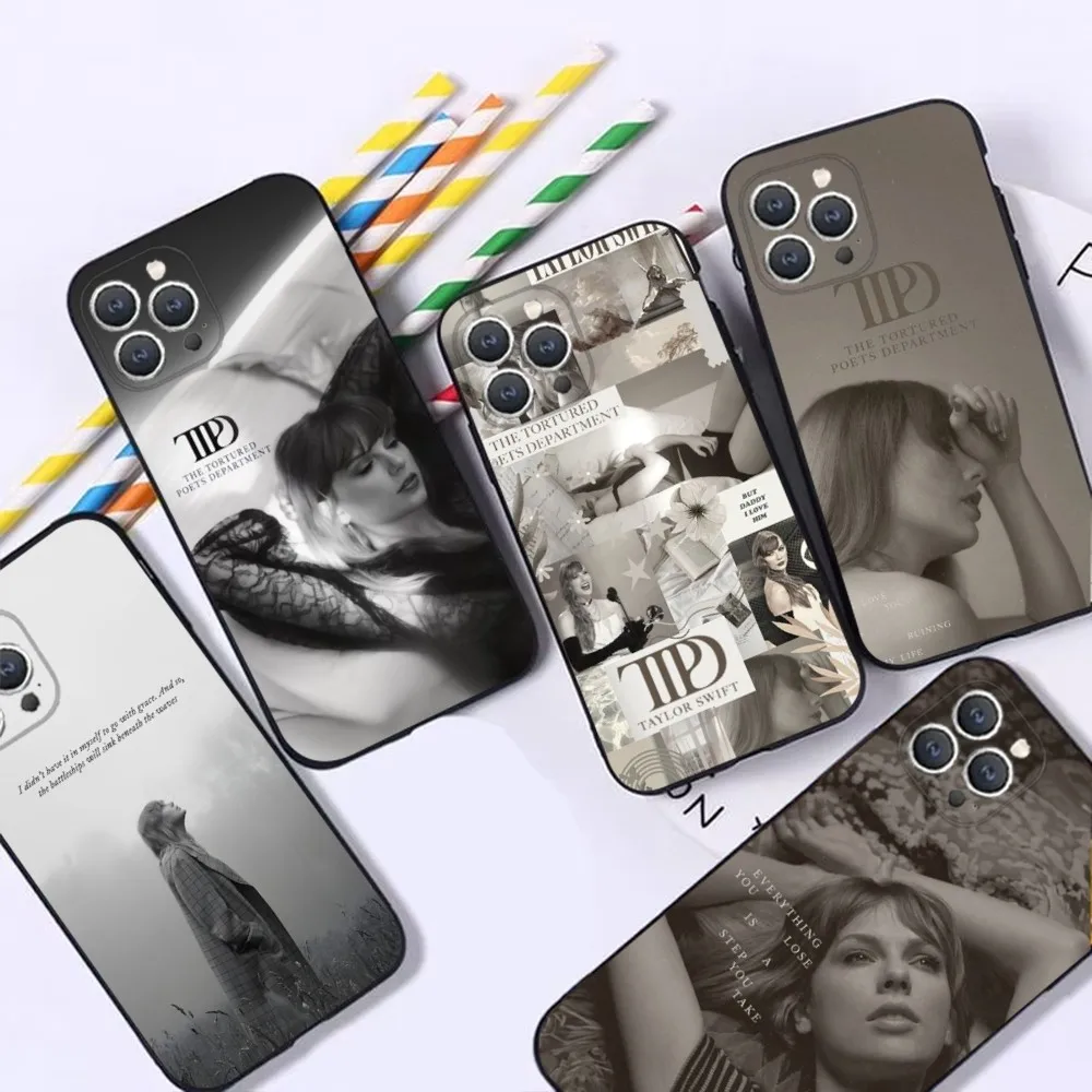 T-Taylor TTPD S-SwiftS Phone Case For iPhone 16 15 14 13 12 Pro Max 11 7 8 Plus XR XS Shockproof Silicone Soft Shell