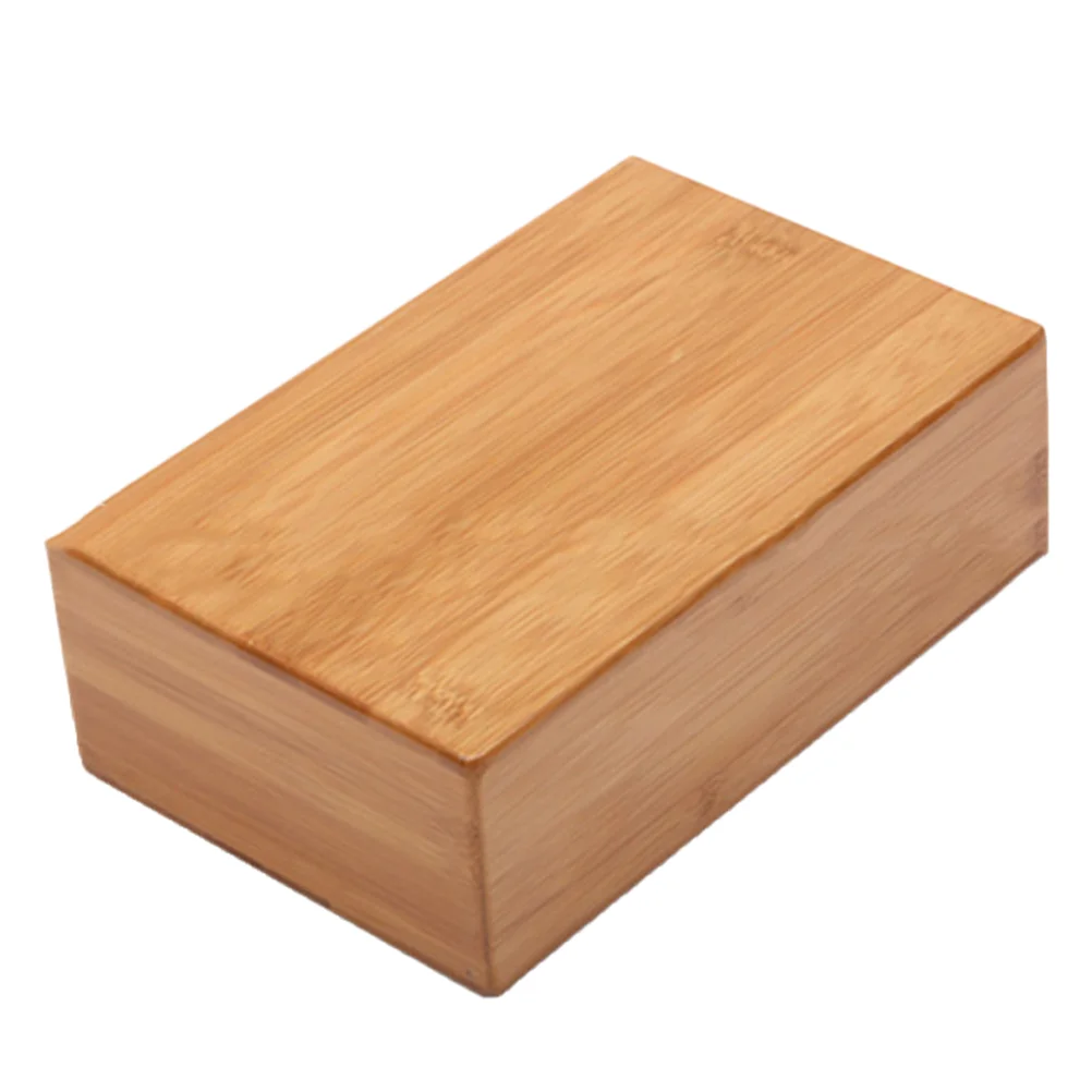 

1PC Natural Bamboo Yoga Brick Yoga Dance Training Practice Auxiliary Tool Wooden Brick for Home Fitness