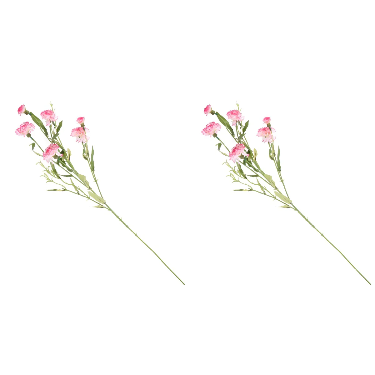 

2pcs Simulation Single Branch 6-head Carnation for Home Hotel Decoration