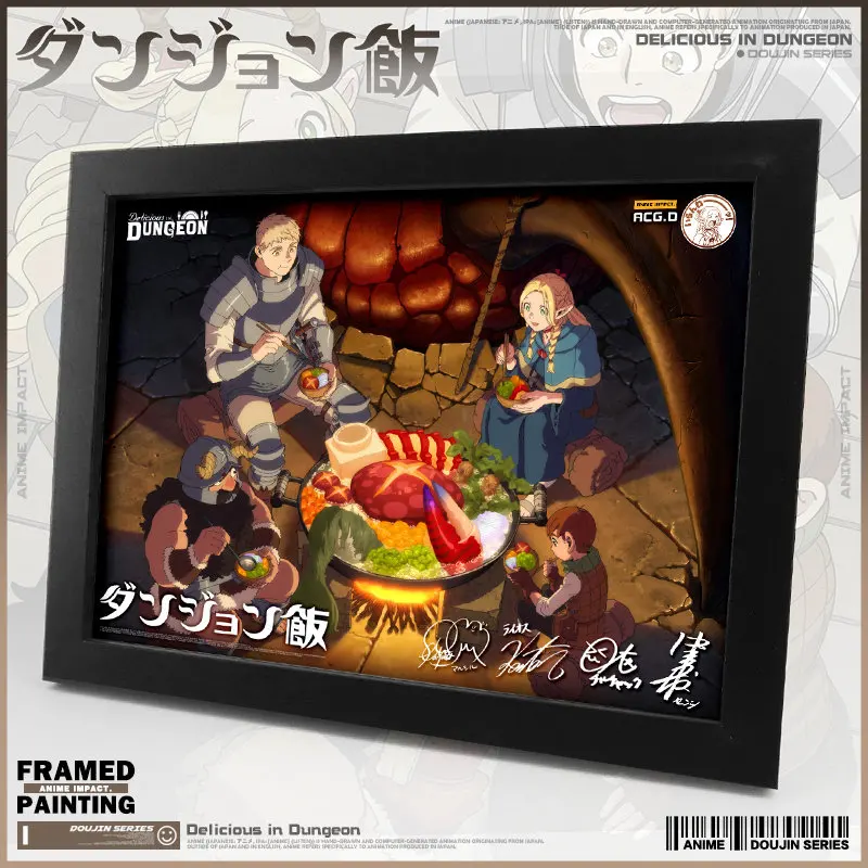 Фото Delicious in Dungeon: Марсилль Лайос, Сенши, Чилчак — Прозрачная фоторамка-подставка, настольное украшение, коллекционный подарок для косплея №4