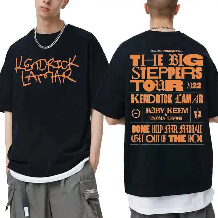 

Rapper Kendrick Lamar The Big Steppers Tour T Shirt Men Hip Hop Cotton Oversized T-shirts Male Casual Harajuku Tshirt Man