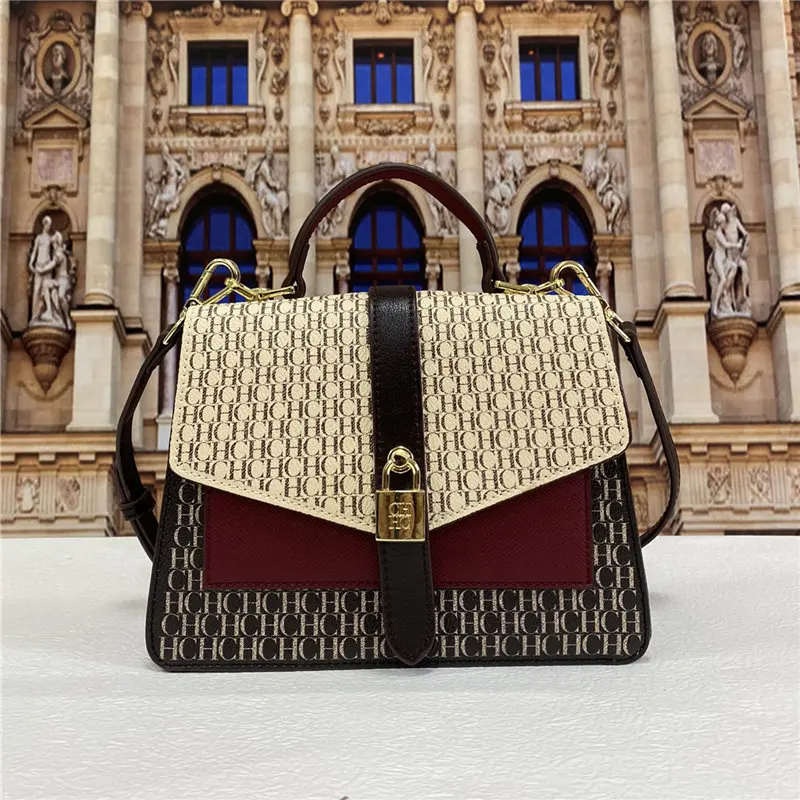 

100% Genuine Cowhide 2022 New Letter CHCH HCHC Ladies All-match Fashion One-shoulder Messenger Handbag Famous Luxury Designer Cc