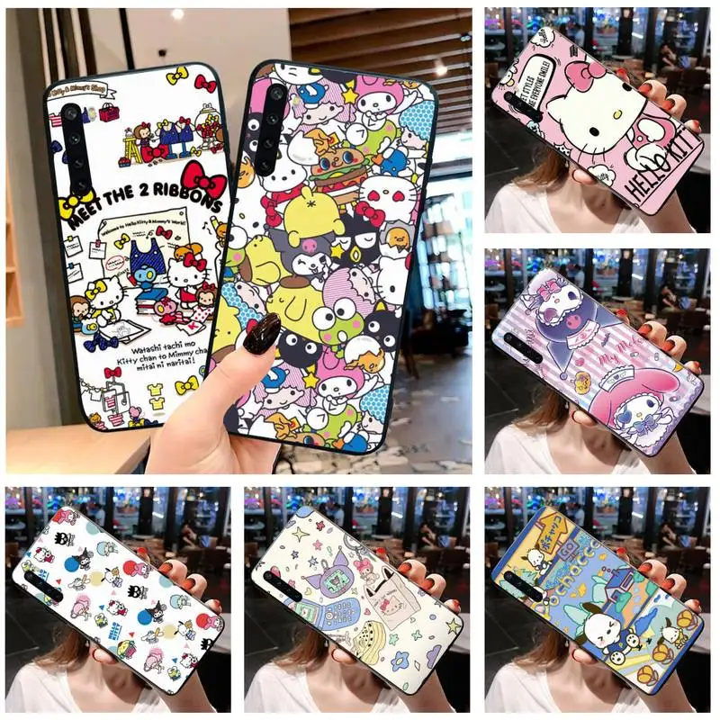 

Sanrio Hello Kitty Melody Kuromi Phone Case for Xiaomi Mi Note 11 10 9 8 11X Lite 9T CC9 POCO M3 X3 Pro SE