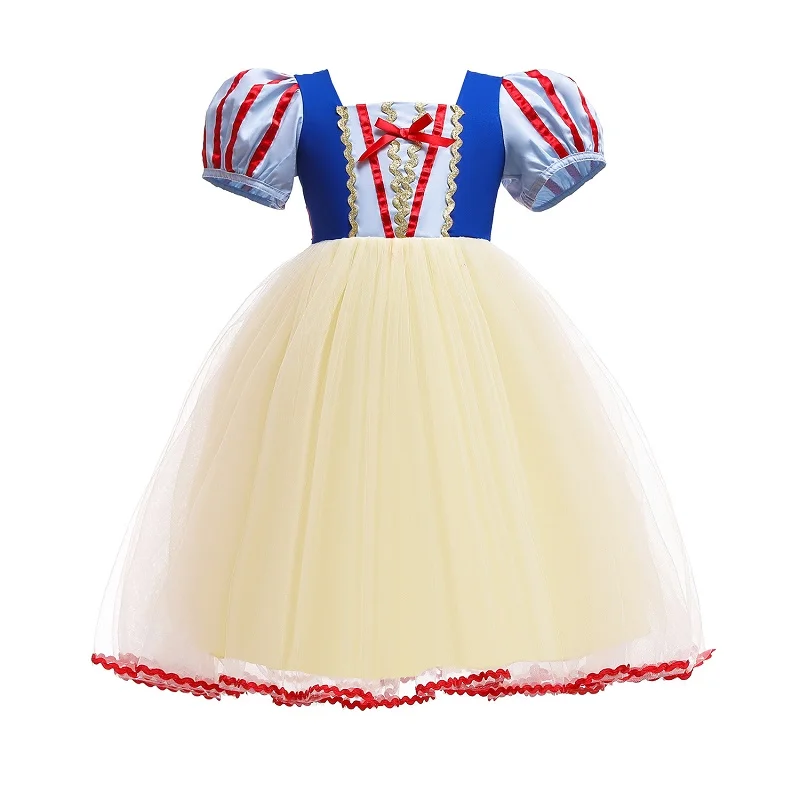 

2022 Summer Snow White Children Princess Dress Kids Girl Carnival Costume Holiday Diguise Cosplay Prom Fairy Gown Party Clothes