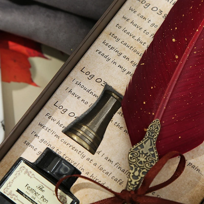 Набор перьевых ручек и чернил винтажная гусиная ручка набор наконечников для