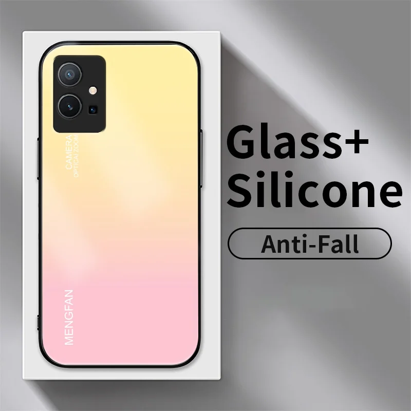 

Light -colored Gradient Case for vivo Y75 Y55 Y33s Y76 Y76S Y77 Y81 Y83 Y85 Y91 Y91i Y93 Y95 Y97 V9 Youth T1 5G U1