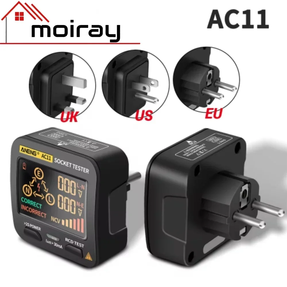 ANENG AC11 Тестер Электрических Цепей Детектор Утечек Цифровой Дисплей