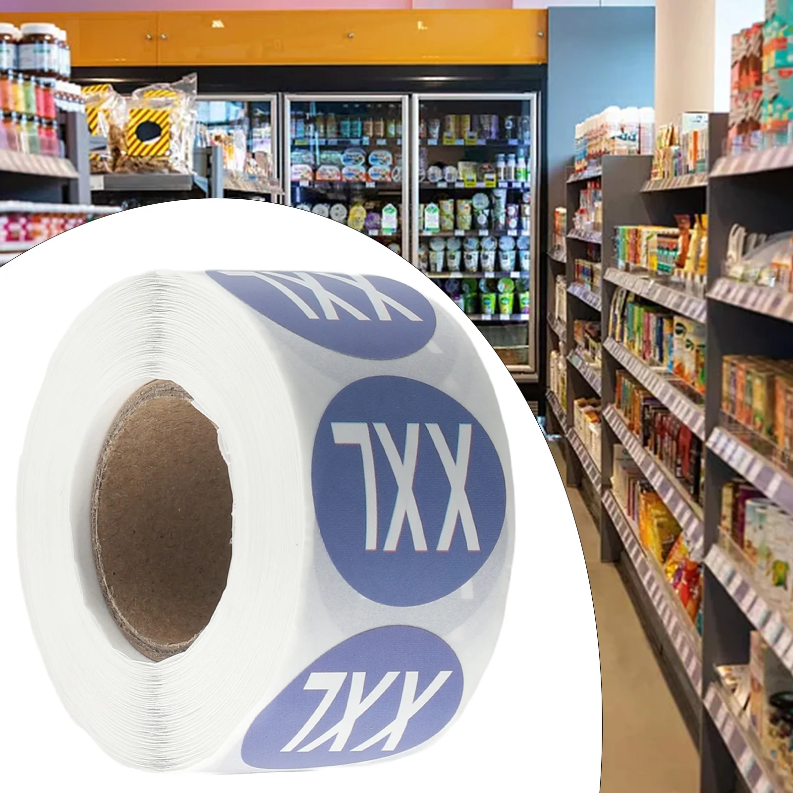 

500 Pcs Roll Stickers Clothing Size Stickers Labels 1 Inch Circle Adhesive Labels High-quality Label Stickers Retail Labelings