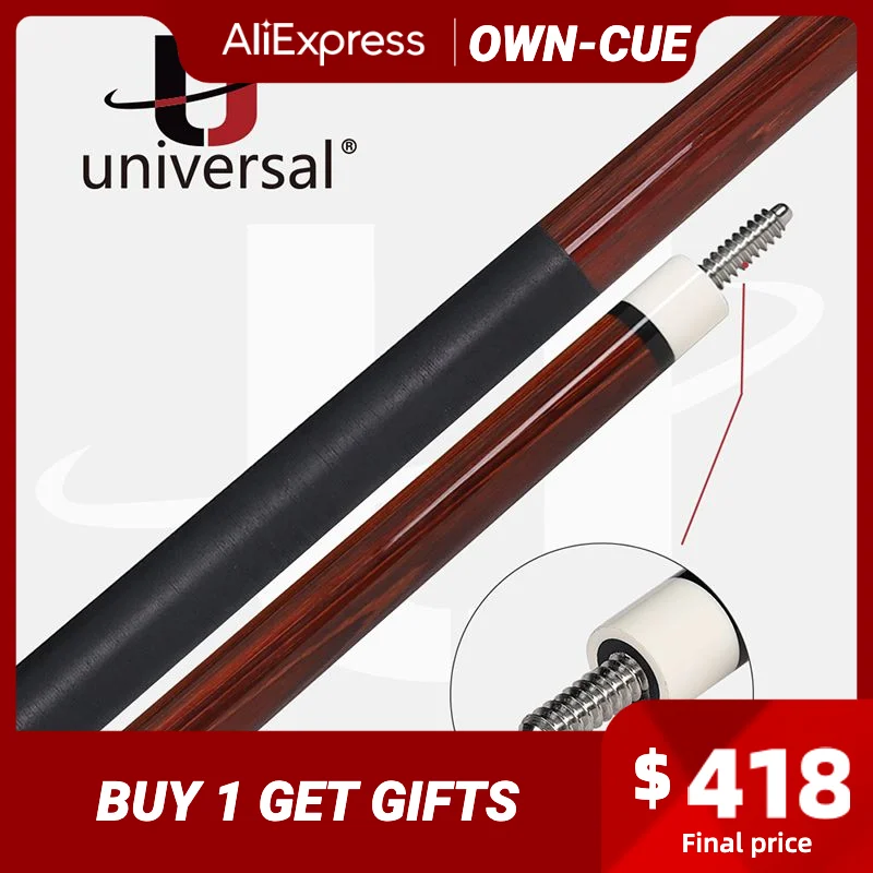 

Universal 1967 Series 019 Billiard Cue Stick Kit 12.9mm Tip Pool Cue Technology Maple Shaft Stick for Athletes Fine Billiar 2019