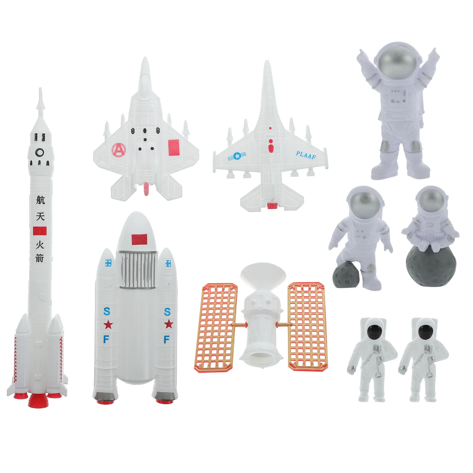 

Space Shuttle Cake Ornament Cartoon Spaceman Sculpture Office Desktop Ornaments Birthday Party Supply