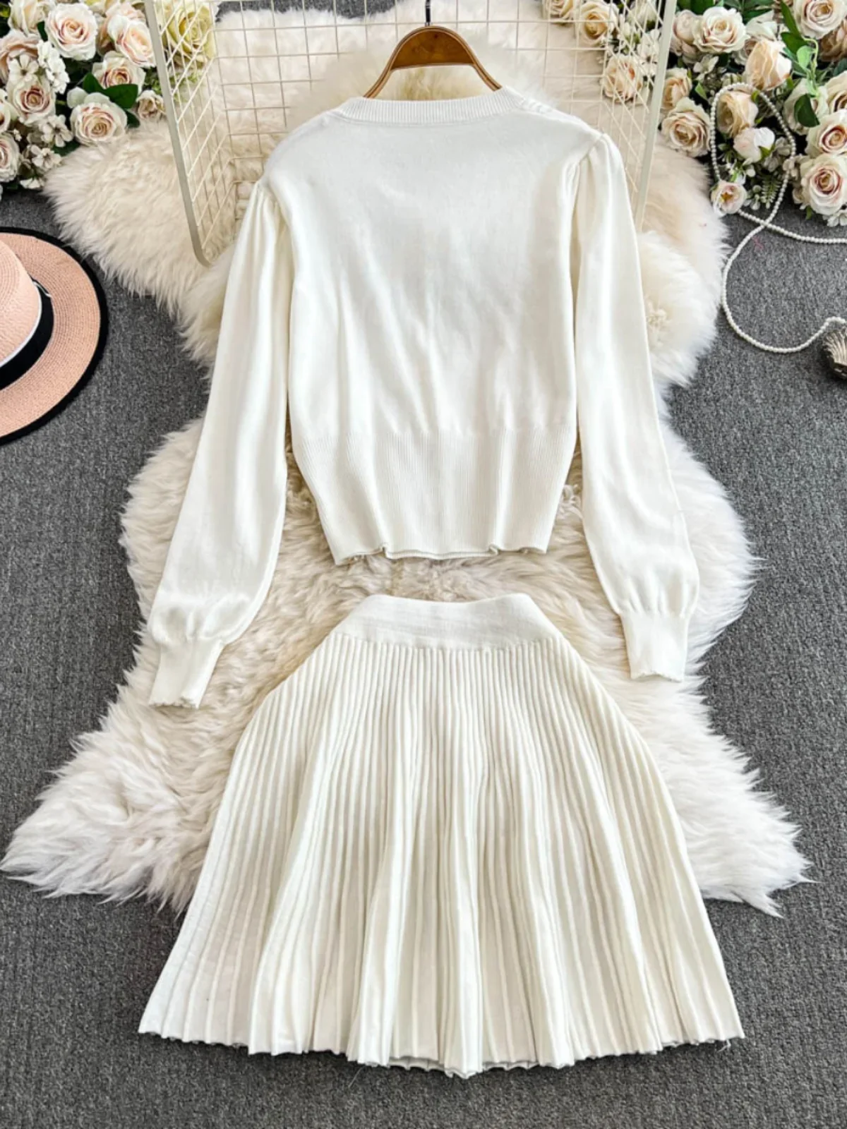 Элегантный вязаный свитер с оборками женские тонкие укороченные топы длинными