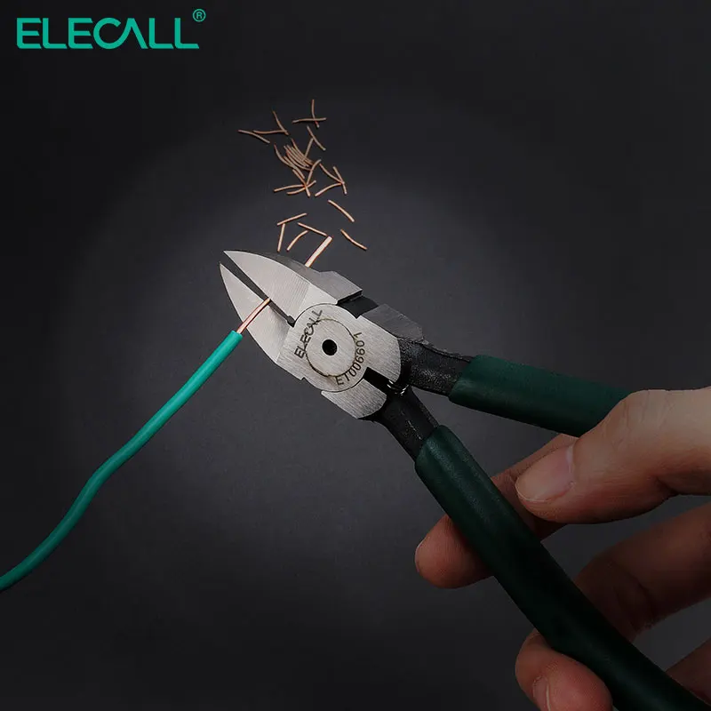 

ELECALL Plastic Nippers Diagonal pliers cutting nipper wire plier Electrition for cable cutter 5" 6"