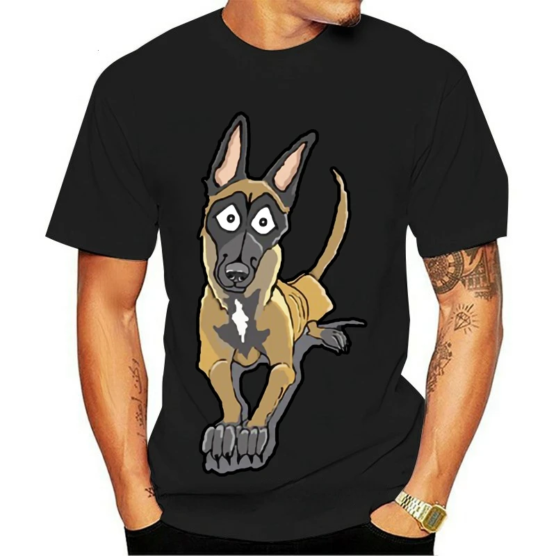 

Mode Baru Kaus Belgia Malinois Kawaii Kartun Anjing Kaus Grafis Atasan Pria Wanita Lengan Pendek Kasual Streetwear Camisetas