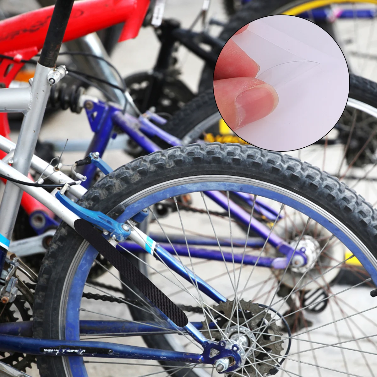 

1 Bag Protective Film Anti-rub Chain Sticker Frame Sticker for Bike Cycling