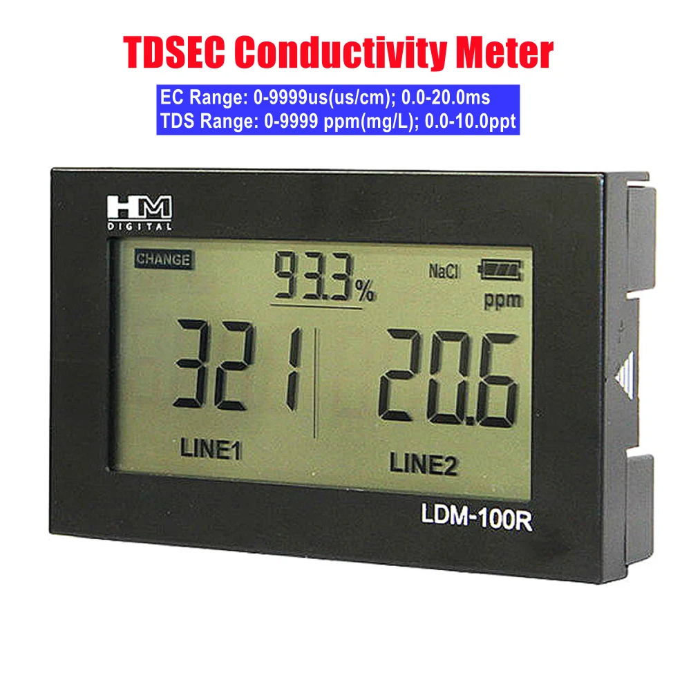 TDSEC Измеритель проводимости Воды Монитор качества воды HM тестер онлайн EC TDS