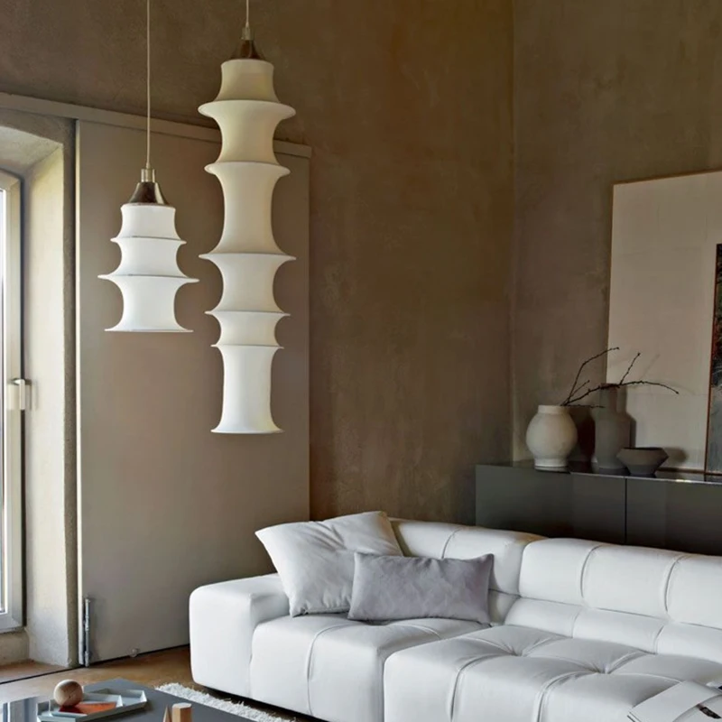 Falkland Подвесной светильник Дизайн Белый японский Декоративный шелковый