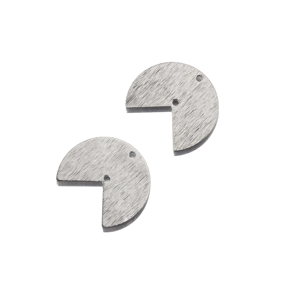 

10Pcs Raw Brass White Gold Brushed Semi Circle Connectors Accessories For Diy Statement Tribal Earrings African Jewelry Making