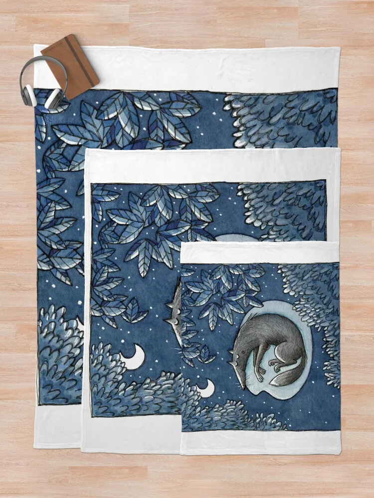 Nacht -Night- -Wolf- Плед для дивана Тонкие покрывала Роскошные одеяла