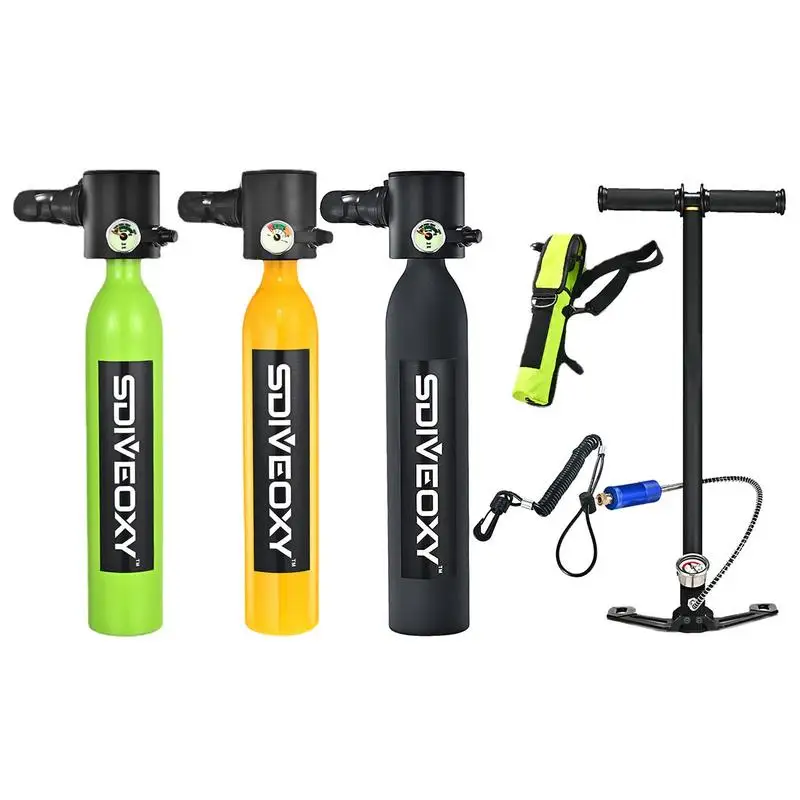 

Mini Diving Cylinder 0.5L Scuba Diving Gear Set Little Oxygen Bottles Hand Pump For Scuba Diving Underwater Breathe Training
