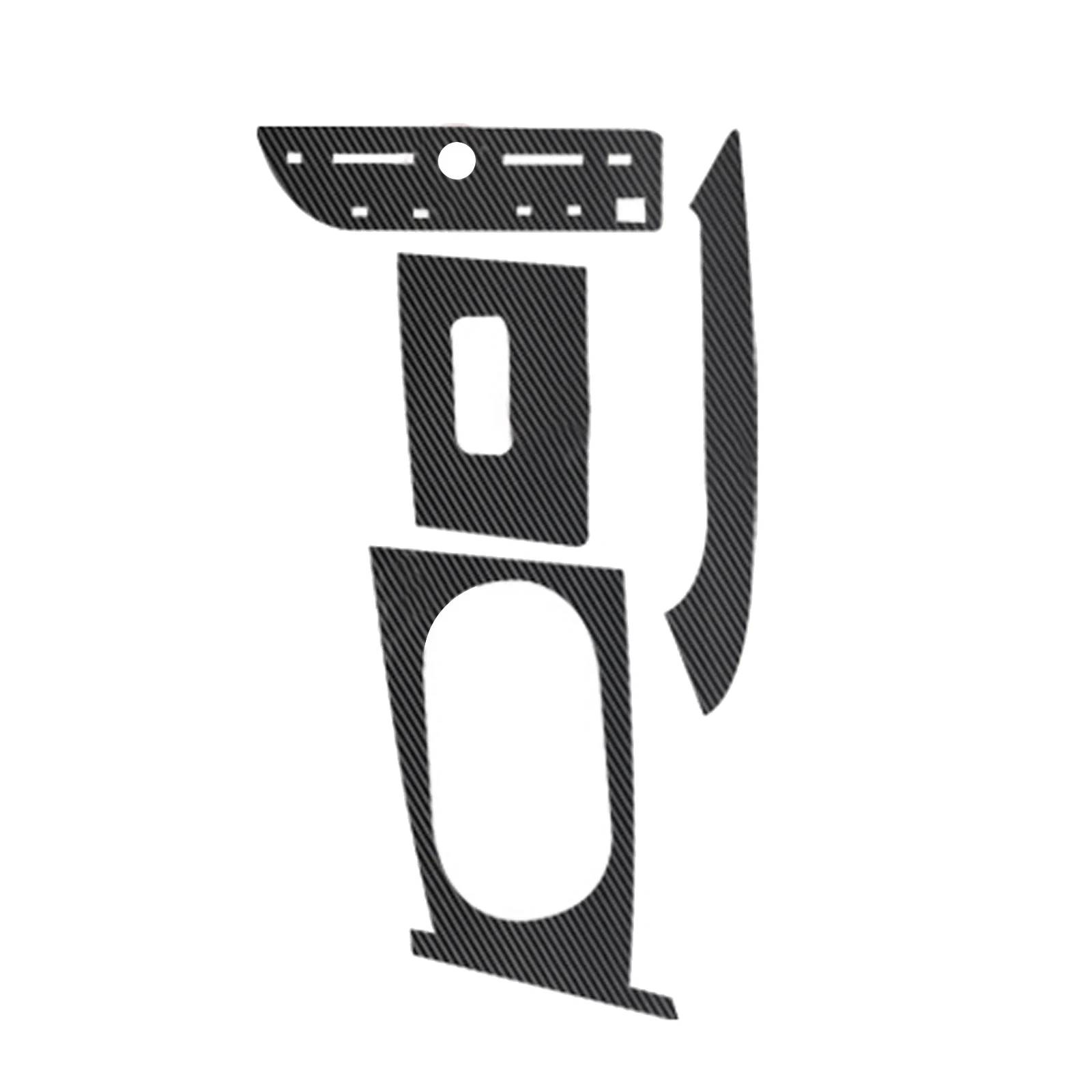 

3Pcs/Set Carbon Fiber Gear Panel Water Cup Frame Trim Decoration Sticker for Hyundai Elantra 2021