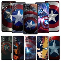 captain america shield phone case for samsung galaxy a51 a71 a21s a12 a11 a31 a52 a41 a32 a01 a23 a33 a53 a73 a03s a13 5g cover