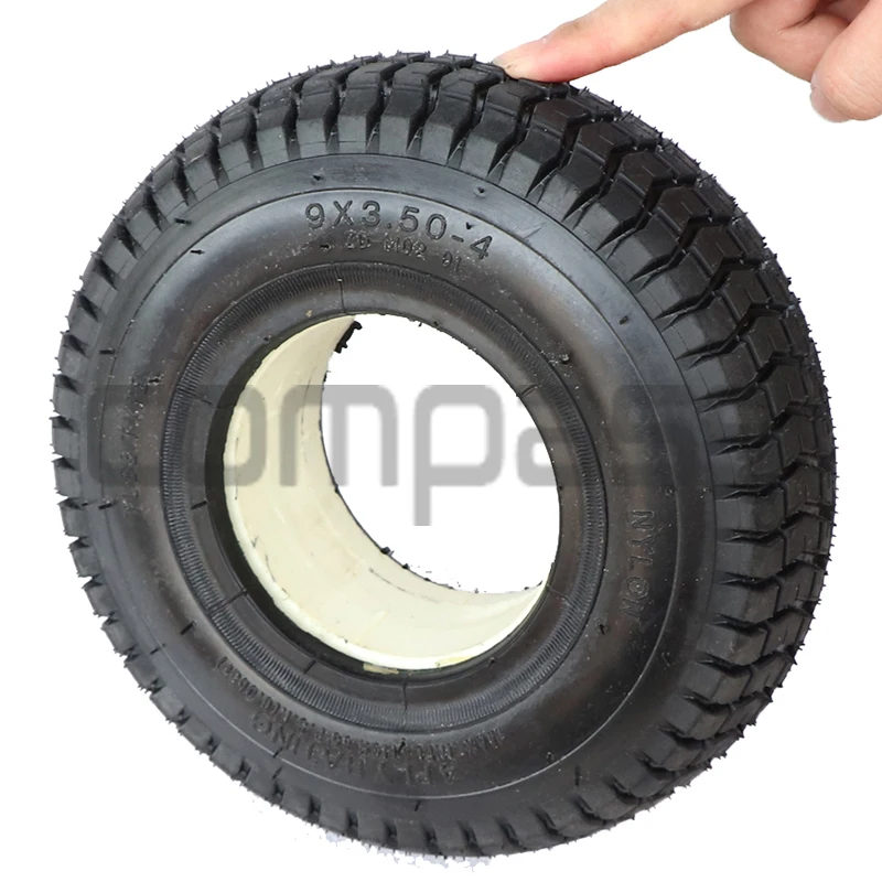 9x3.50-4 Твердая шина 9 дюймов с наполнителем из пены для газона Тракторная резина для гольф-кара ATV Карманная мотоциклетная картинговая мобильность скутер на.