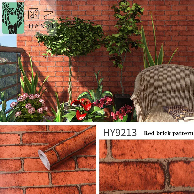 Обои в стиле ретро с имитацией кирпичной кладки, Самоклеящиеся украшения для стен, домашний декор, 3D наклейки, 1 рулон, 10 м, ПВХ