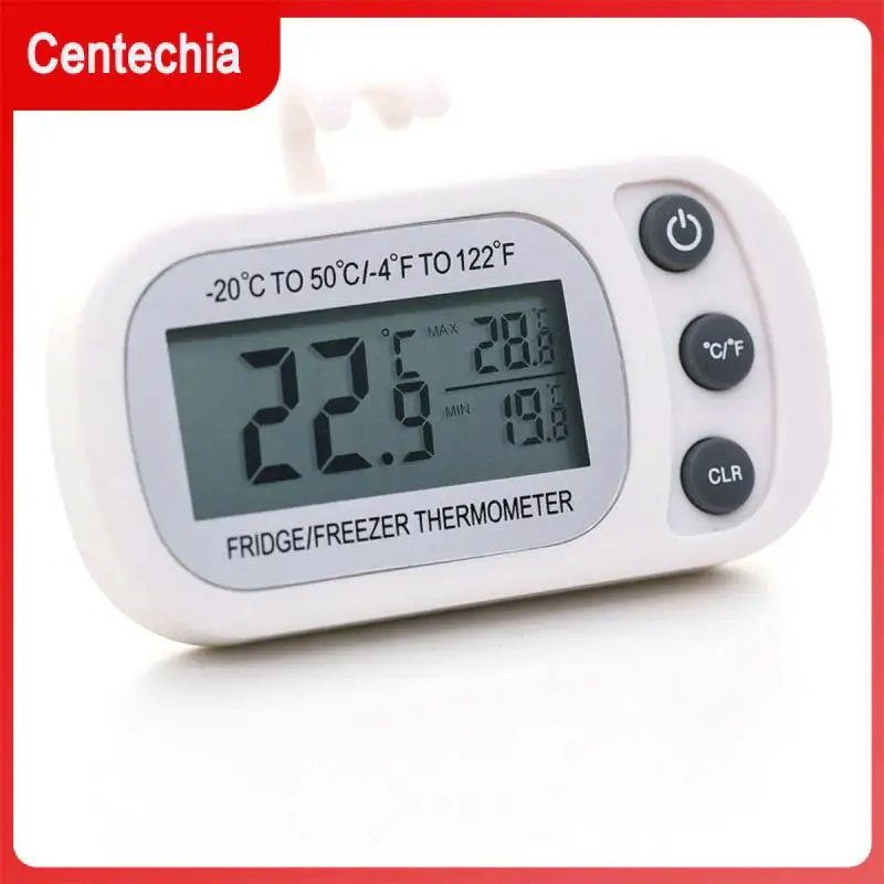 

Электронный термометр с регулируемой подставкой, точный измеритель температуры с большим экраном, подвесной цифровой термометр для холоди...
