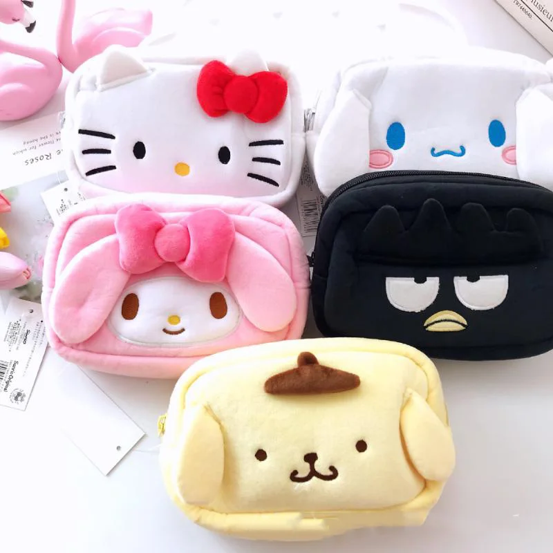 

Мультяшная плюшевая косметичка Kawaii Hellokitty Cinnamoroll My Melody Аниме пенал милый Канцелярский набор подарок студентам