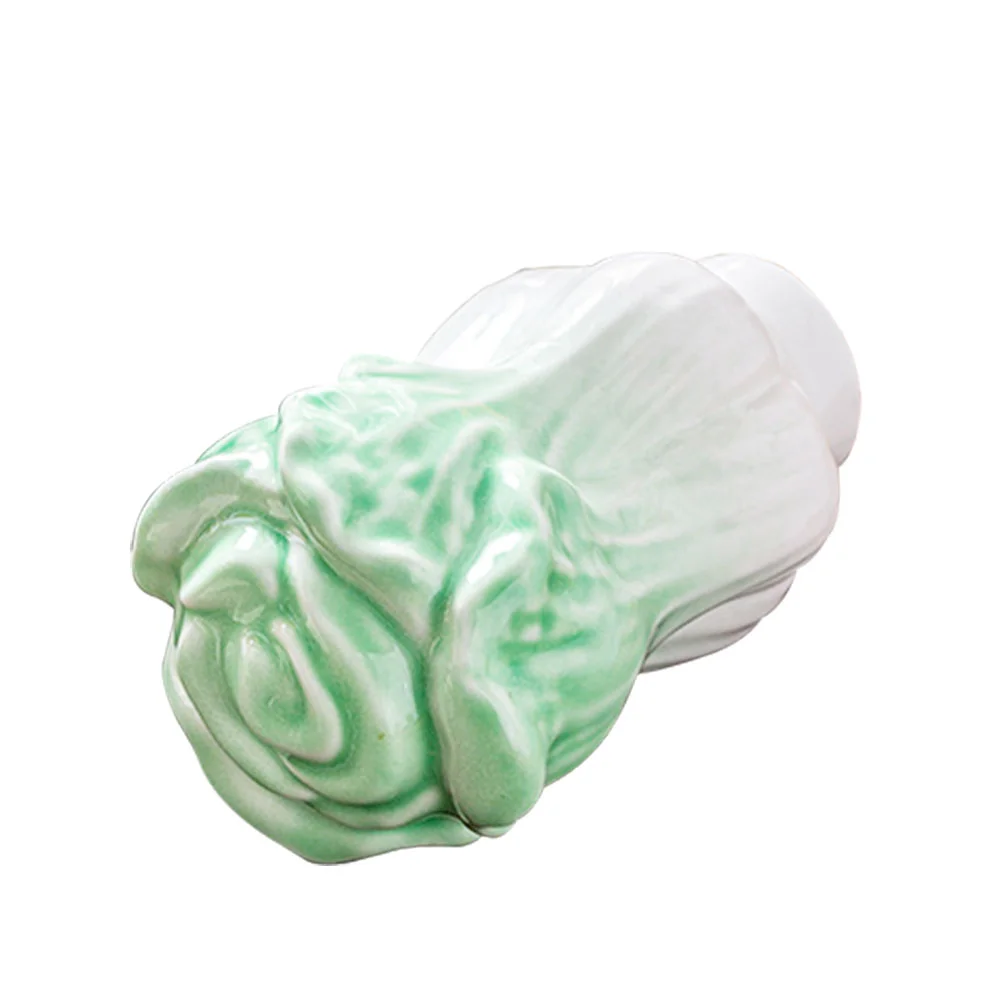 

Ceramic Tea Storage Jar: Cabbage Shape Loose Tea Jar Kitchen Porcelain Storage Container Can with Lid for Candy Cookie