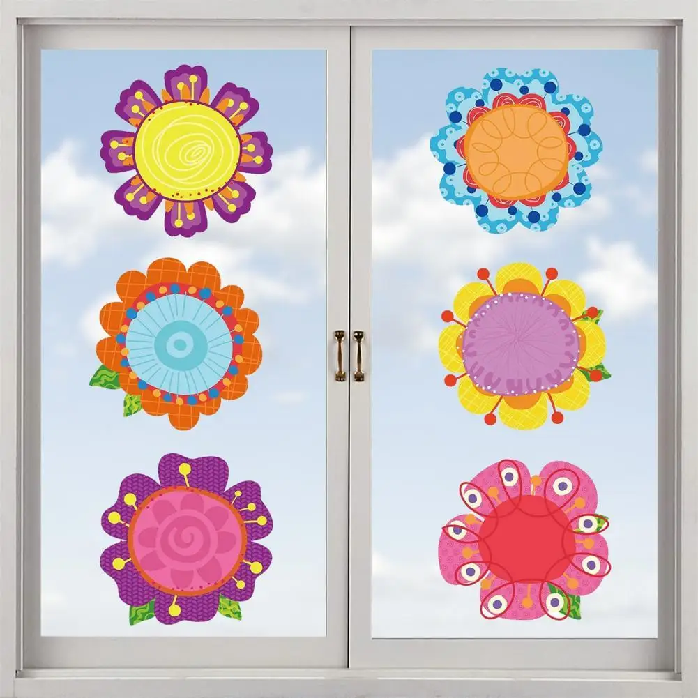 

No Trace Charming Flower Wall Window Decals Baby Girl Room Decoration Birthday Gift