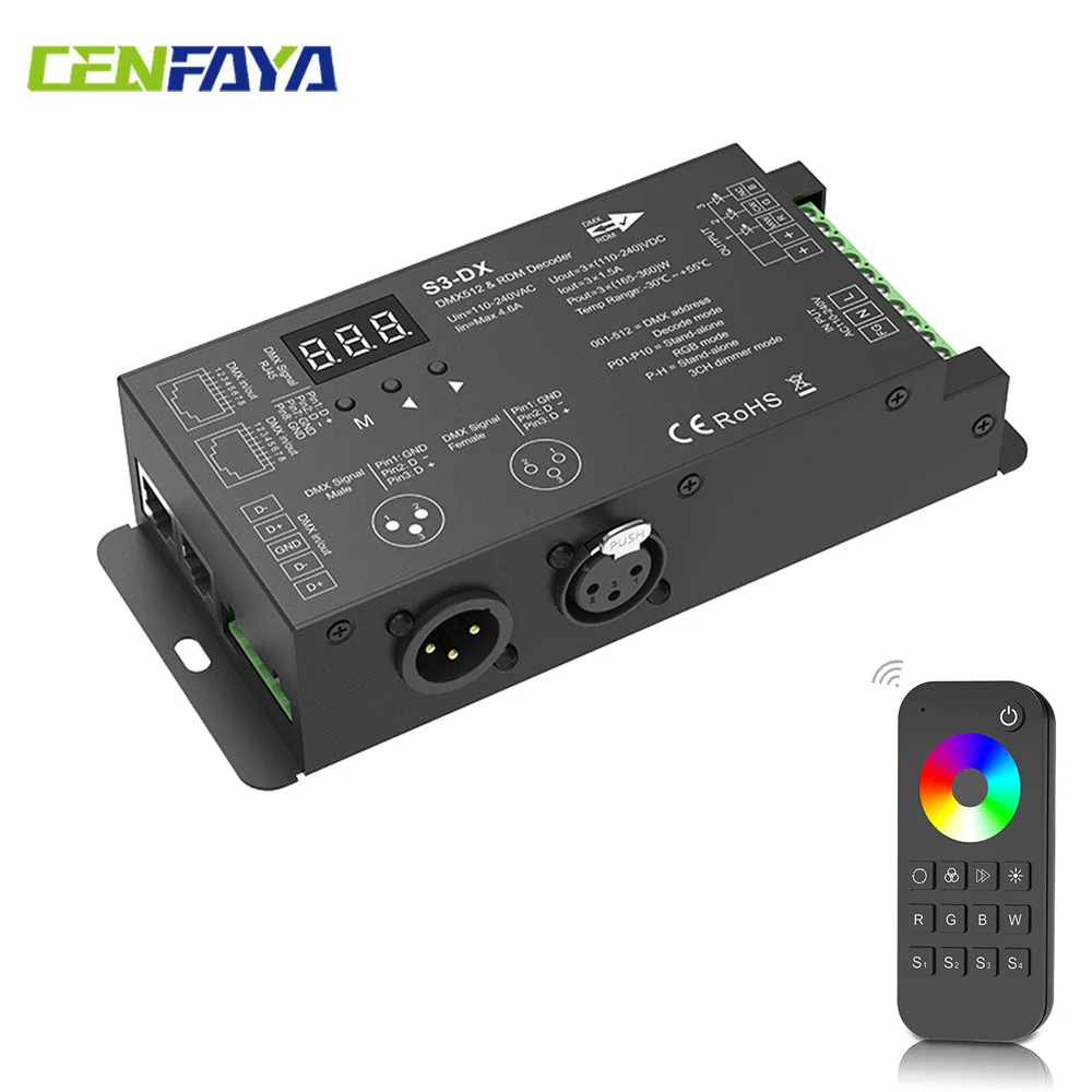 CENFAYA RGB контроллер DMX512 для светодиодной ленты